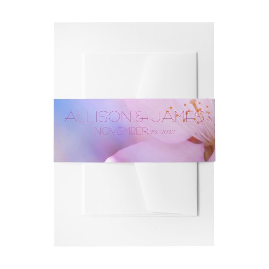 Rosa Kirschblüte anpassbar Einladungsbanderole (Vorderseite Beispiel)