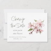 Rosa Kirschblüte Blume ändern das Datum Save The Date (Vorderseite)
