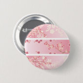 Rosa Kirschblüte Button (Vorne & Hinten)