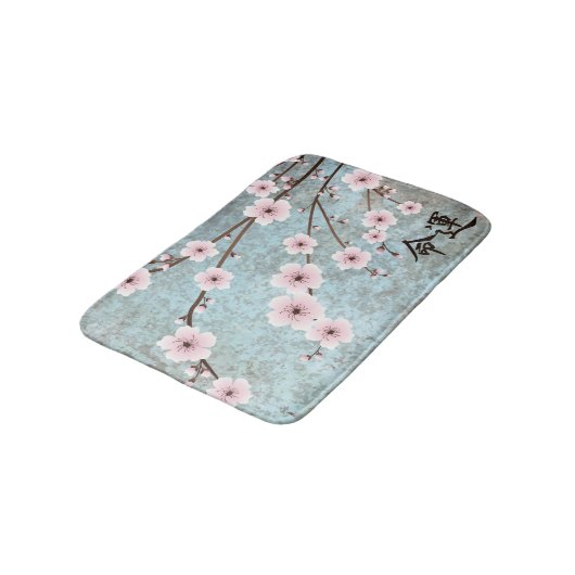 Rosa Kirschblüte "Destiny" Badematte (Schrägansicht)