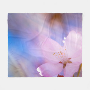 Rosa Kirschblüte Fleecedecke