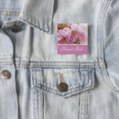 Rosa Kirschblüte Frühjahr Hochzeit Blume Mädchen Button (Beispiel)