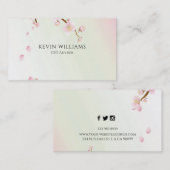 Rosa Kirschblüte Hintergrund Visitenkarte (Vorne/Hinten)