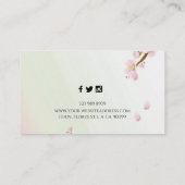 Rosa Kirschblüte Hintergrund Visitenkarte (Rückseite)