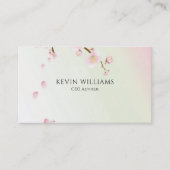 Rosa Kirschblüte Hintergrund Visitenkarte (Vorderseite)