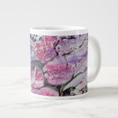 Rosa Kirschblüte Jumbo-Tasse (Vorderseite Rechts)