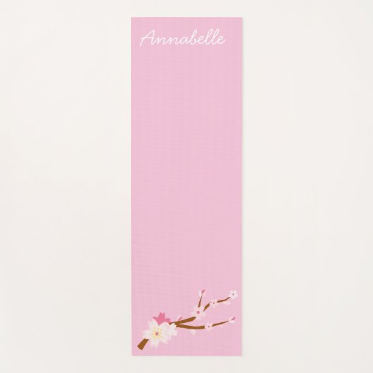 Rosa Kirschblüte lebendige energiereiche Kunst Yogamatte (Vorderseite)