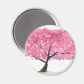 Rosa Kirschblüte Magnet (Vorderseite/Rückseite)