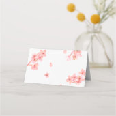 Rosa Kirschblüte Platzhalter Platzkarte (Rückseite)