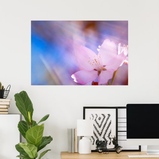 Rosa Kirschblüte Poster (Heimbüro)