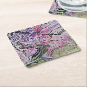 Rosa Kirschblüte Rechteckiger Pappuntersetzer (angewinkelt)