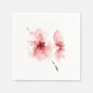 Rosa Kirschblüte weiß dekorative Papierservietten