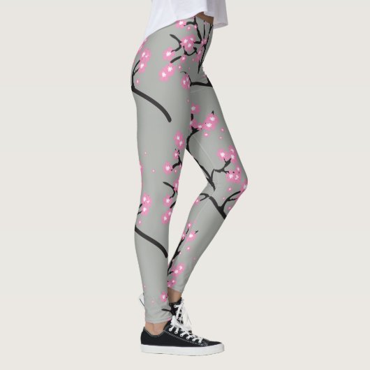 Rosa Kirschblüten an Branchen Leggings (Rechts)