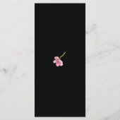 Rosa Kirschblüten an der Rezeption für Schwarze Ho Menükarte (Rückseite)