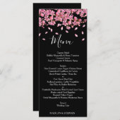 Rosa Kirschblüten an der Rezeption für Schwarze Ho Menükarte (Vorne/Hinten)