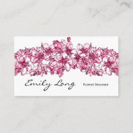 Rosa Kirschblüten-Anordnungs-Skizze-Entwurf Visitenkarte