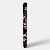 Rosa Kirschblüten auf dem Pad der Schwarzen Maus Case-Mate iPhone Hülle (Back / Left)