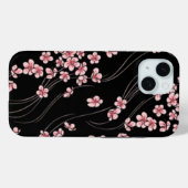 Rosa Kirschblüten auf dem Pad der Schwarzen Maus Case-Mate iPhone Hülle (Back (Horizontal))