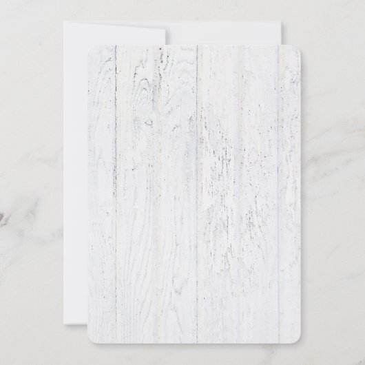 Rosa Kirschblüten auf Holzhochzeit Einladung (Rückseite)