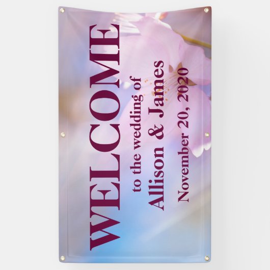 Rosa Kirschblüten Banner (Vertikal)