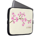 Rosa Kirschblüten-Baum Laptopschutzhülle (Vorne Rechts)