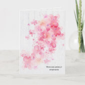 Rosa Kirschblüten Beileid Karte (Vorderseite)