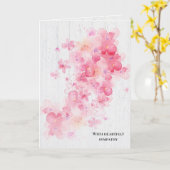 Rosa Kirschblüten Beileid Karte (Gelbe Blume)