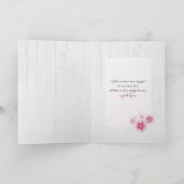 Rosa Kirschblüten Beileid Karte (Innenseite)