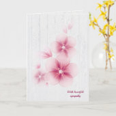 Rosa Kirschblüten Beileid Karte (Gelbe Blume)