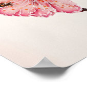 Rosa Kirschblüten Blume Art Print Poster (Ecke)