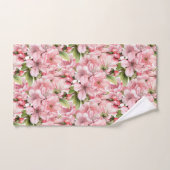 Rosa Kirschblüten Blume Blumenhandtuch Set (Handtuch)