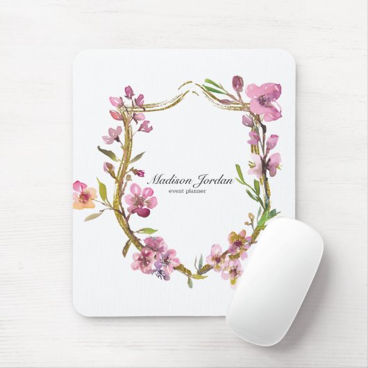 Rosa Kirschblüten Blumenmauspad Mousepad (Mit Mouse)