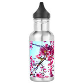 Rosa Kirschblüten Edelstahlflasche (Links)