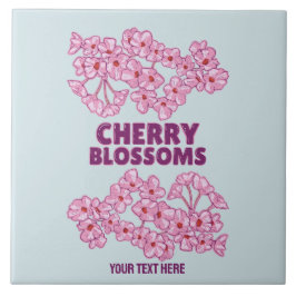 Rosa Kirschblüten Fliese