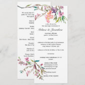 Rosa Kirschblüten Florales Hochzeitsprogramm Programm (Vorne/Hinten)