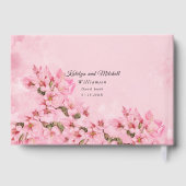 Rosa Kirschblüten Frühjahrssehen Gästebuch (Rückseite)