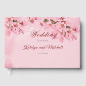 Rosa Kirschblüten Frühjahrssehen Gästebuch (Vorderseite)