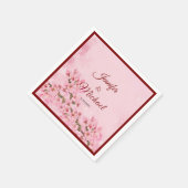 Rosa Kirschblüten Frühjahrssehen Serviette (Ecke)