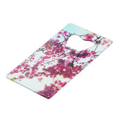 Rosa Kirschblüten Geldbeutel Flaschenöffner (Vorderseite Schrägansicht)