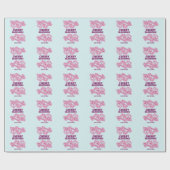 Rosa Kirschblüten Geschenkpapier (Flach)