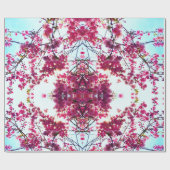Rosa Kirschblüten Geschenkpapier (Flach)