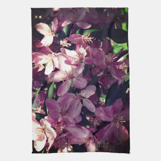 Rosa Kirschblüten Geschirrtuch (Vertikal)