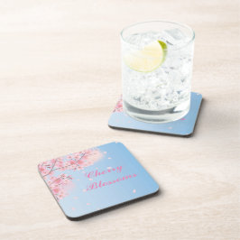 Rosa Kirschblüten Getränkeuntersetzer