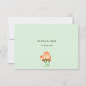 Rosa Kirschblüten , Heiratswunsch gut Dankeskarte (Rückseite)