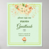 Rosa Kirschblüten , Hochzeitsbuch Poster (Vorne)