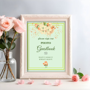 Rosa Kirschblüten , Hochzeitsbuch Poster