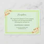 Rosa Kirschblüten , Hochzeitsempfang Begleitkarte (Vorderseite)