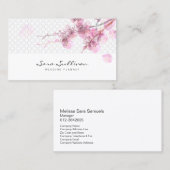 Rosa Kirschblüten Hochzeitsplaner Visitenkarte (Vorne/Hinten)