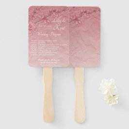 Rosa Kirschblüten Hochzeitsprogramm Fans Fächer
