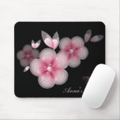 Rosa Kirschblüten im Schwarzen Butterfly Mousepad (Mit Mouse)